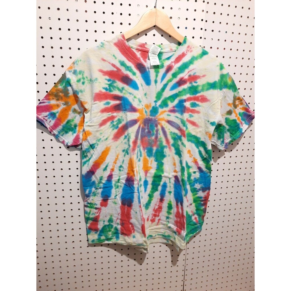 Handmade Tie Dye Tshirt XL Spider Spiral